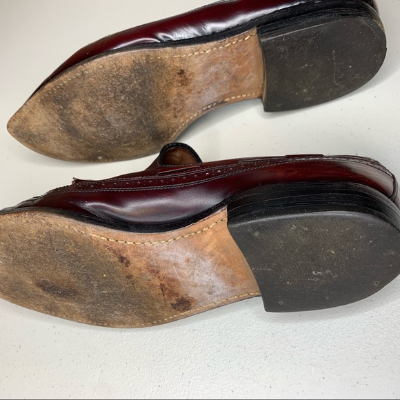 Allen Edmonds Brown Leather Wingtip Tassel Loafer - Picture 12 of 12